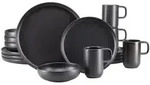 Creatable Kombiservice Uno Black, Schwarz, Keramik, 16-teilig, 300 ml,400 ml,