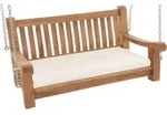 Deluke Schaukelbank, Creme, Holz, 120x62x70 cm, Gartenm&ouml;bel, Hollywoodschaukeln