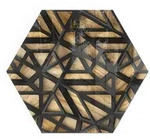 Tulup Glasplatte, Braun, Glas, Sechseckig, 40x40x0.4 cm, Kleinm&ouml;bel, Kamine &
