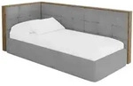 Altdecor Einzellbett, Silber, Textil, 90x200 cm, Kinderzimmer & Jugendzimmer,