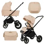 BabyLux Kinderwagen, Beige, Textil, 58x100 cm, Baby on Tour, Kinderwagen,