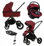 BabyLux Kinderwagen, Weinrot, Textil, 58x98 cm, Baby on Tour, Kinderwagen,
