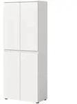 Inn.Furn Mehrzweckschrank, Wei&szlig;, Kunststoff, Nachbildung, Uni, 7 F&auml;cher,...