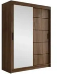 Mirjan24 Schiebet&uuml;renschrank, Nussbaum, Kunststoff, Rechteckig,Rechteckig,