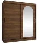Mirjan24 Schwebet&uuml;renschrank, Nussbaum, Holzwerkstoff, Rechteckig, 180x200x62 cm,