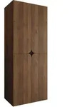 Mirjan24 Dreht&uuml;renschrank, Nussbaum, Kunststoff, Rechteckig, 90x203x50 cm,