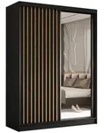 Masseno Schwebet&uuml;renschrank, Schwarz, Holzwerkstoff, 4 F&auml;cher, Rechteckig,