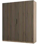Masseno Dreht&uuml;renschrank, Gold, Holzwerkstoff, 1 F&auml;cher, 1 Schubladen,...