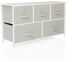 Mid.you Kommode, Grau, Kunststoff, 5 Schublade(n) Schubladen, 100x55x30 cm,