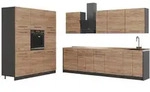 Vicco K&uuml;chenzeile, Eiche, Anthrazit, Holzwerkstoff, Rechteckig, 460x206.8x60...