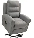 Homcom Fernsehsessel, Grau, Textil, 1-Sitzer, F&uuml;llung: Polyester, 87x108x87.5 cm,