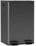 Homcom M&uuml;lleimer, Schwarz, Metall, 36x67.6x45.8 cm, K&uuml;chen, K&uuml;chenausstattung,
