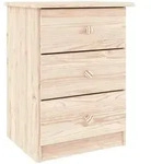 vidaXL Nachttisch, Braun, Holz, 35x55.5x41 cm, Schlafzimmer, Nachttische