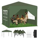 Faltpavillon, Gr&uuml;n, Textil, 300x260x300 cm, Sonnenschutz & Sichtschutz,...