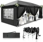 Gartenzelt, Schwarz, Textil, 300x255x600 cm, Sonnenschutz & Sichtschutz,...