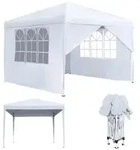 Faltpavillon, Wei&szlig;, Textil, 300x260x300 cm, Sonnenschutz & Sichtschutz,...