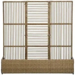 Outsunny Polyrattan, Sand, Metall, 29x103x103 cm, Gartenzubeh&ouml;r, Hochbeete