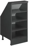 Vicco Dachschr&auml;genschrank, Anthrazit, Anthrazit, Holzwerkstoff, 4 F&auml;cher,
