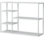 [en.casa] Standregal, Wei&szlig;, Metall, Rechteckig, 120x87.5x35 cm, Wohnzimmer, Regale,