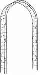 Deluke Rosenbogen, Schwarz, Metall, 145x260x38 cm, Gartenzubeh&ouml;r, Gartendeko