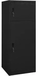 vidaXL Sattelschrank, Schwarz, Metall, Quadratisch, 53x140x53 cm, Garderobe,