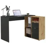 Mid.you Schreibtischkombination, Anthrazit, Eiche Artisan, Holzwerkstoff, 1...