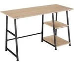 tectake Schreibtisch, Natur, Holzwerkstoff, Rechteckig, 50x73.5x120 cm,