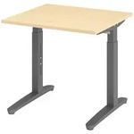 b&uuml;m&ouml; Schreibtisch, Ahorn, Graphit, Holzwerkstoff, Nachbildung,Ahorn,...