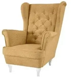 Beautysofa Chesterfield-Sessel, Gelb, Holz, 1-Sitzer, 82x102x92 cm, Wohnzimmer,