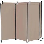 Quick Star Paravent, Beige, Metall, 165x170 cm, Sonnenschutz & Sichtschutz,