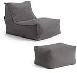 Mokebo Sitzsack, Anthrazit, Textil, 60x65x95 cm, Wohnzimmer, Hocker,...