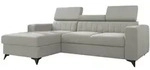 Mirjan24 Ecksofa, Hellgrau, Textil, Kiefer, Ottomane links,L-Form, 236x172 cm,