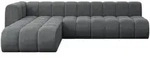 Altdecor Ecksofa, Dunkelgrau, Textil, 5-Sitzer, L-Form, 296x177 cm, Wohnzimmer,...
