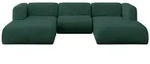 Altdecor Wohnlandschaft, Dunkelgr&uuml;n, Kunststoff, 4-Sitzer, 317x70x179 cm,