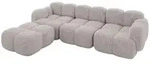 Altdecor Ecksofa, Hellgrau, Kunststoff, 4-Sitzer, 302x205 cm, Wohnzimmer, Sofas...