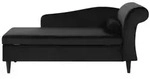 Beliani Chaiselongue, Dunkelbraun, Schwarz, Textil, 160x77x70 cm, Wohnzimmer,...