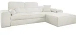Mirjan24 Eckschlafsofa, Creme, Textil, 5-Sitzer, Ottomane rechts,L-Form, 276x187 cm,