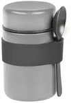 Kesper Thermobecher, Grau, Metall, Kunststoff, 0,4 L, 8.5x14x10 cm, lebensmittelecht,