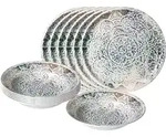 Ritzenhoff Breker Pizza-, Mehrfarbig, Keramik, 12-teilig, Rund, 2x2x2 cm, Essen &