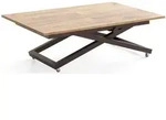 WFL Group Couchtisch, Eiche Wotan, Metall, Nachbildung, 12-Sitzer,