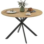 Okwish Esstisch, Eiche, Holz, 120x75x120 cm, Esszimmer, Tische, Esstische