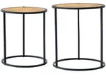 [en.casa] Satztisch, Schwarz, Holzwerkstoff, 40x46x40 cm, Wohnzimmer,