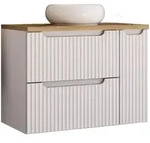 Lomado Waschtisch, Wei&szlig;, Holzwerkstoff, 80x72x40 cm, Badezimmer,
