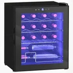 Homcom Weink&uuml;hlschrank, Schwarz, Metall, 45x56.5x43 cm, K&uuml;chen,