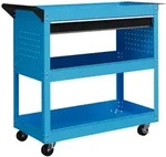 Homcom Werkzeugwagen, Blau, Metall, 35x76x82 cm, Gartenzubeh&ouml;r, Gartenpflege,