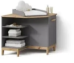 Livinity&reg; Wickelkommode, Grau, Eiche Artisan, Holzwerkstoff, Rechteckig,...