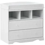 Beliani Wickelkommode, Wei&szlig;, Holzwerkstoff, 90x86x50 cm, Wohnzimmer, Kommoden &