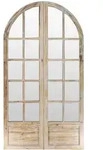 Vente-Unique Paravent, Natur, Holz, Glas, Uni, Oval, 96x180x2.5 cm,...
