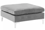Beliani Ottomane, Grau, Textil, 1-Sitzer, Quadratisch, 85x48x85 cm, Wohnzimmer,