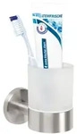 bremermann Glasbecherhalter, Edelstahl, Metall, 6.5x9.5x11 cm, Badaccessoires,